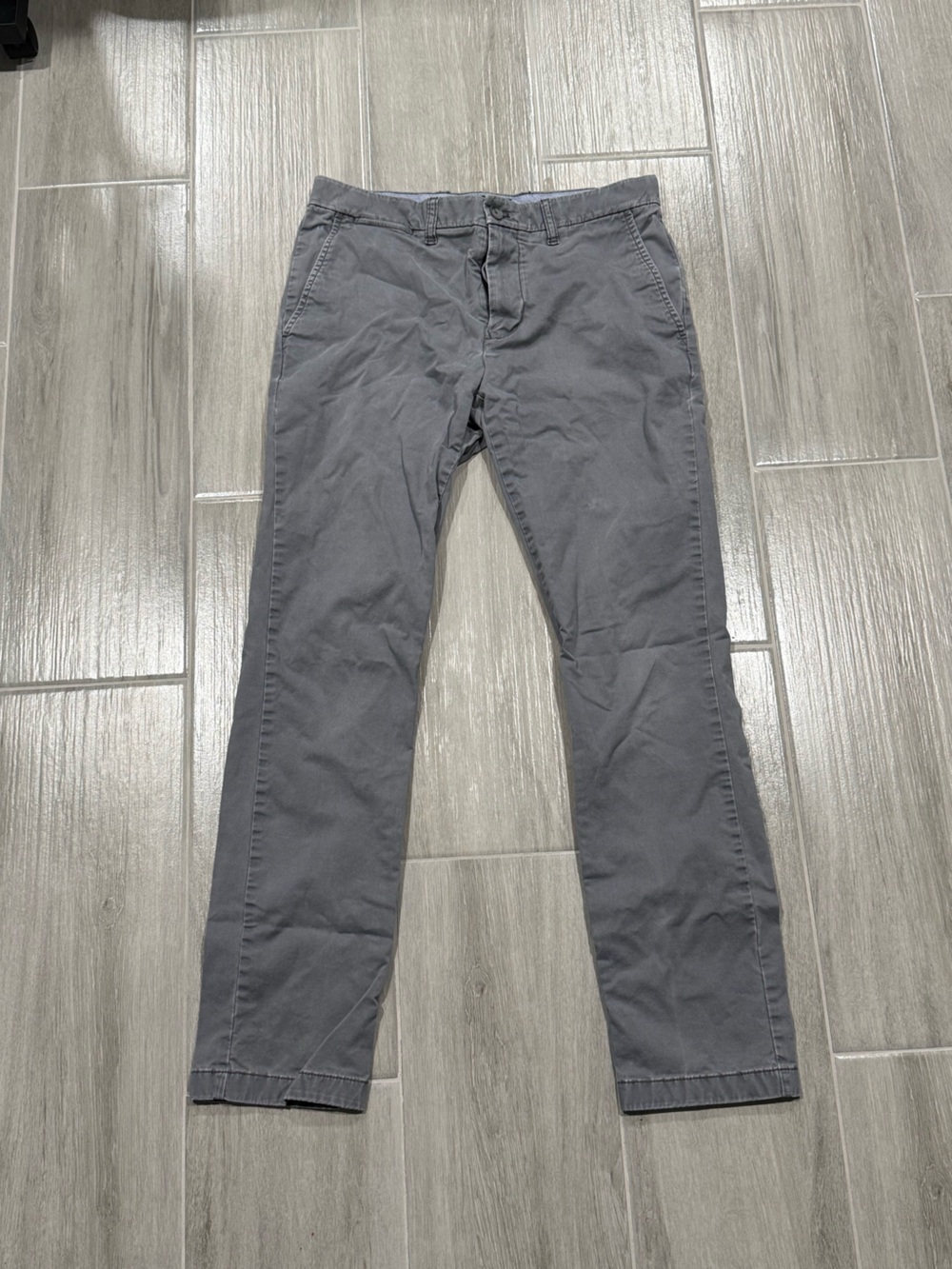 Men's Gray Casual Slim Fit Chino Pants - Tommy Hilfiger - 32W/32L